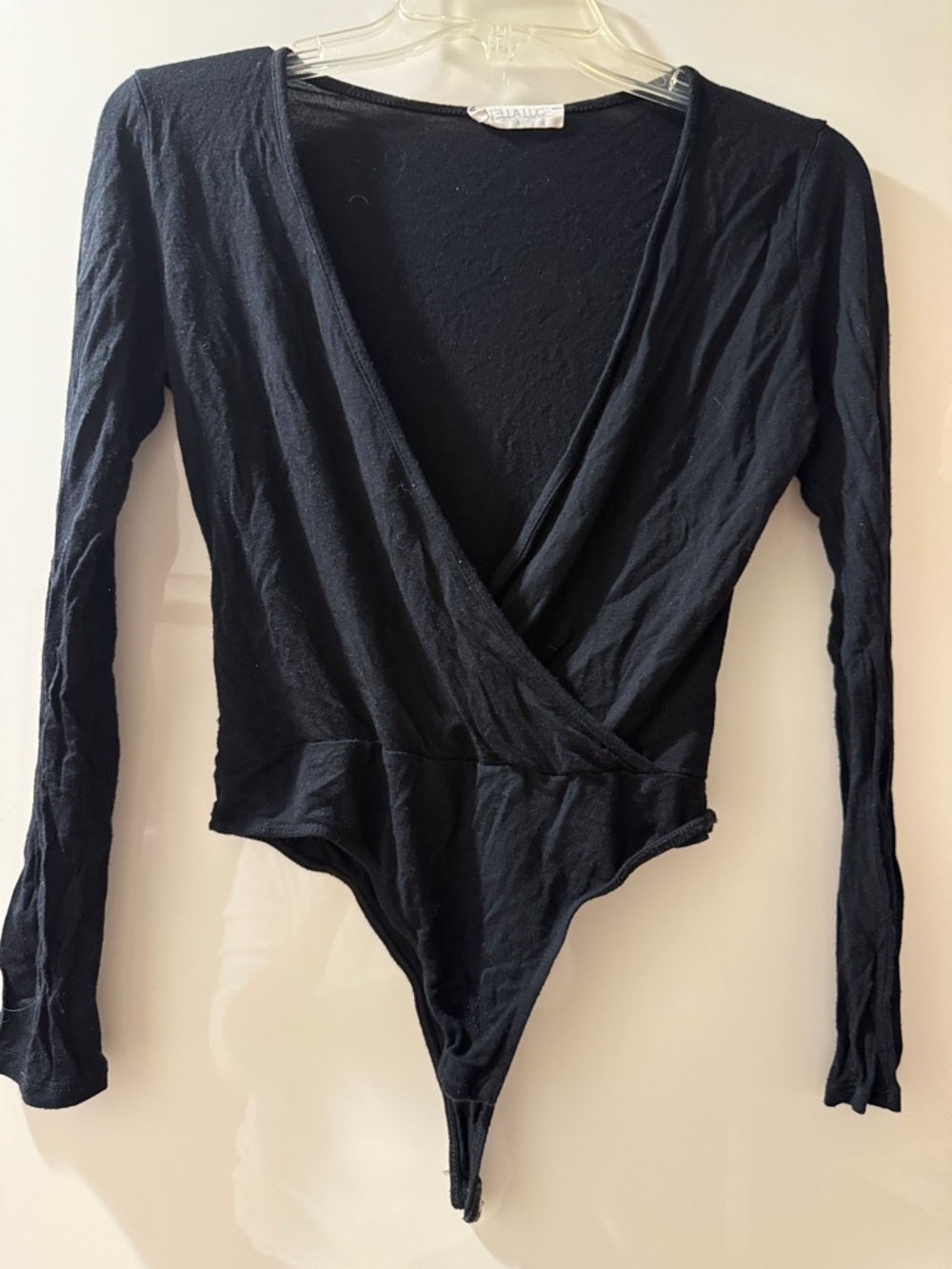 Stella Luce Black Ribbed Knit Top